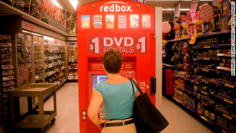 A Redbox DVD rental kiosk in a Walgreen&#39;s drug store in New York from 2009.