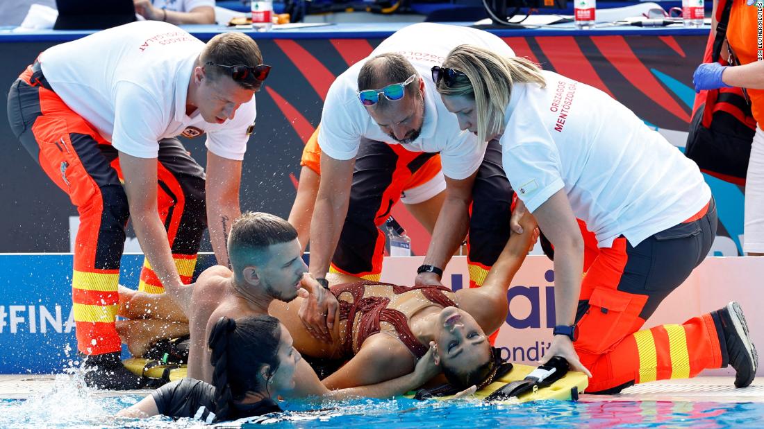 In a statement on the US Artistic Swimming Instagram page, Fuentes said Alvarez was fine after the incident: &quot;Anita is okay -- the doctors checked all vitals and everything is normal: heart rate, oxygen, sugar levels, blood pressure, etc ... All is okay ... Anita feels good now and the doctors also say she is okay.&quot;