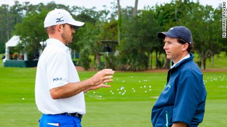 Pickens with Jonathan Byrd, another of his clients and a five-time PGA Tour winner.