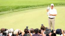 Glover stands with the US Open after winning a two-stroke in 2009 at Bethpage State Park.