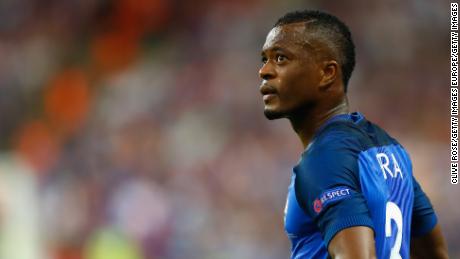 PARIS, FRANCE - JULY 10:  Patrice Evra of France reacts during the UEFA EURO 2016 Final match between Portugal and France at Stade de France on July 10, 2016 in Paris, France.  (Photo by Clive Rose/Getty Images)