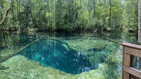 The Hernando County Sheriff&#39;s Office shared this photo of the area near the Buford Springs Cave where the two cave divers died.