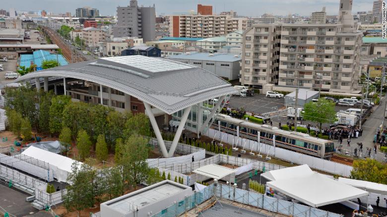 Amagasaki city, located northwest of Osaka, Japan, pictured in 2018.
