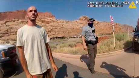 Brian Laundrie seen after a police officer pulled over the van he was traveling in with his girlfriend, Gabrielle &quot;Gabby&quot; Petito, near the entrance to Arches National Park in Utah in August, 2021.