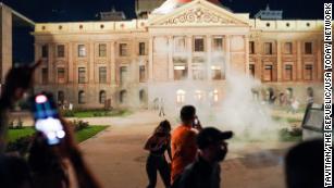 Tear gas used to disperse protesters outside Arizona Capitol building, officials say