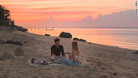 Ilan Luttway (left) is shown with a love interest in a scene from &quot;Forever Summer: Hamptons.&quot; 