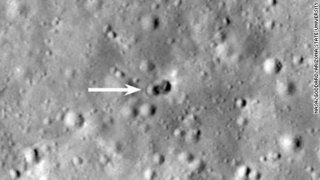 New double crater seen on the moon after mysterious rocket impact
