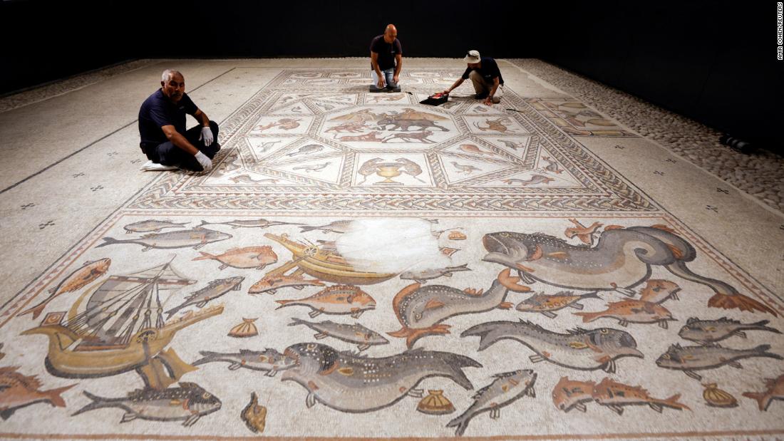 Magnificent ancient mosaic found near Tel Aviv returns home