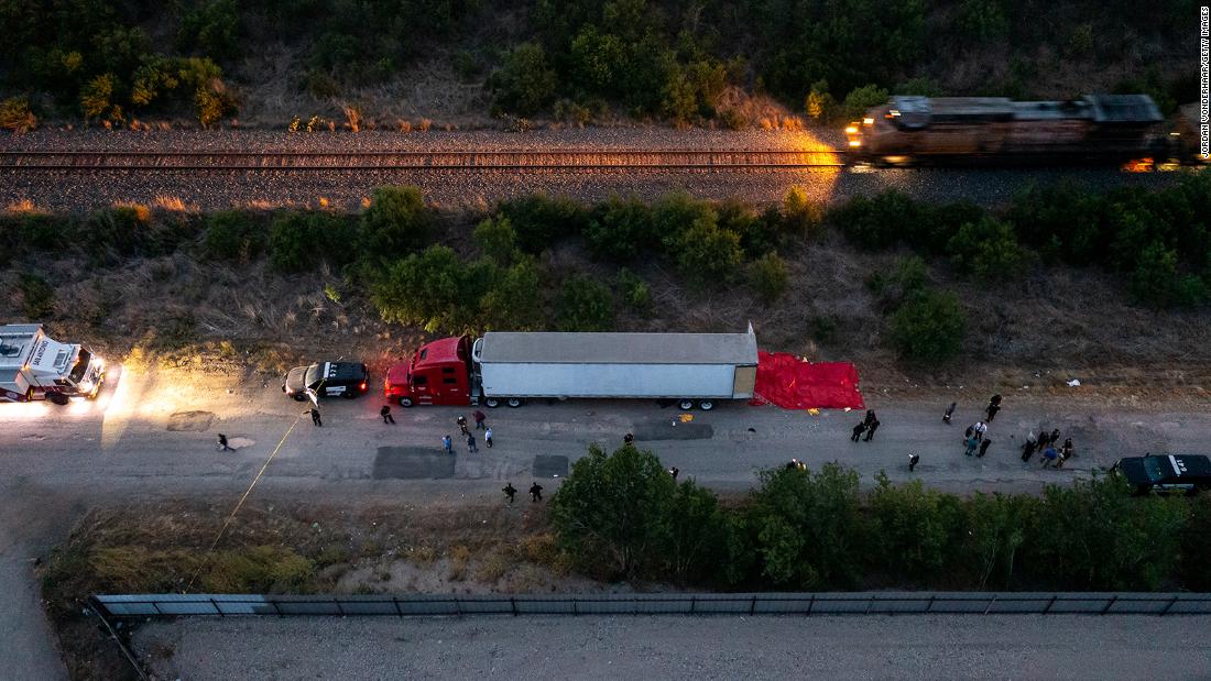 On a Texas road called ‘the mouth of the wolf’ a semitruck packed with migrants was abandoned in the sweltering heat – CNN