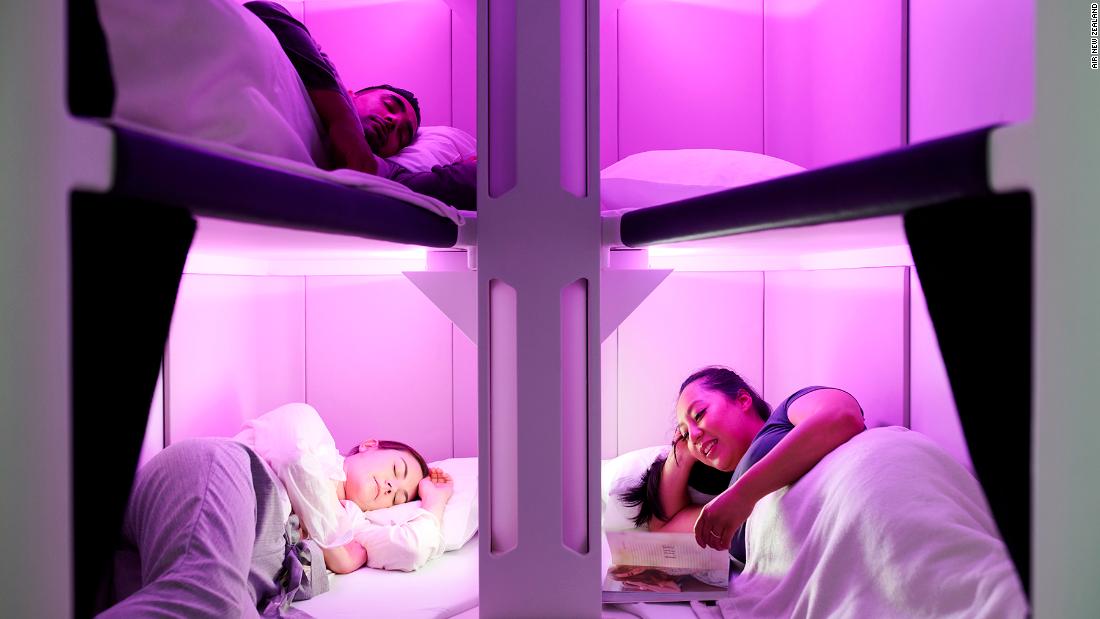 220629071600 04 air new zealand super tease Airline Unveils 'Skynest' Bunk Beds For Economy Class Passengers