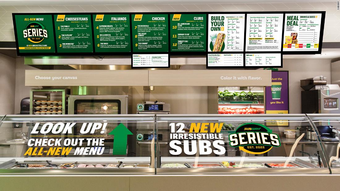 Subway is redesigning its menu CNN