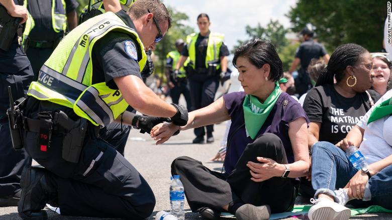 Democratic congresswoman among more than 100 arrested at SCOTUS abortion rights protest