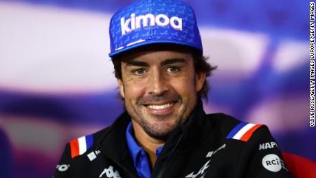 NORTHAMPTON, ENGLAND - JUNE 30: Fernando Alonso of Spain and Alpine F1 looks on in the Drivers Press Conference during previews ahead of the F1 Grand Prix of Great Britain at Silverstone on June 30, 2022 in Northampton, England. (Photo by Clive Rose/Getty Images)