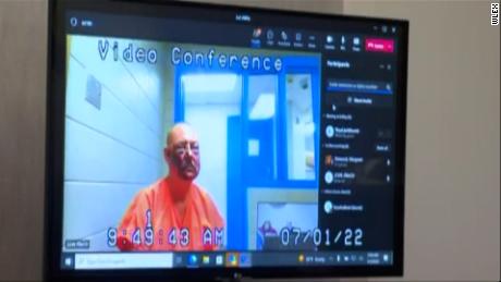 Lance Storz was shown via video for his Friday court appearance.