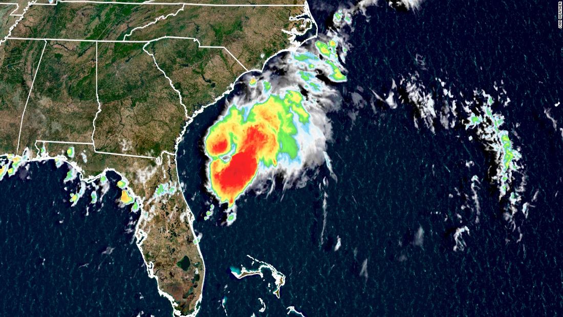 Tropical Storm Colin pushing into the coastal Carolinas