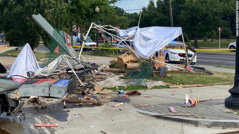 2 dead in Washington, DC, after vehicle crashes into fireworks stand