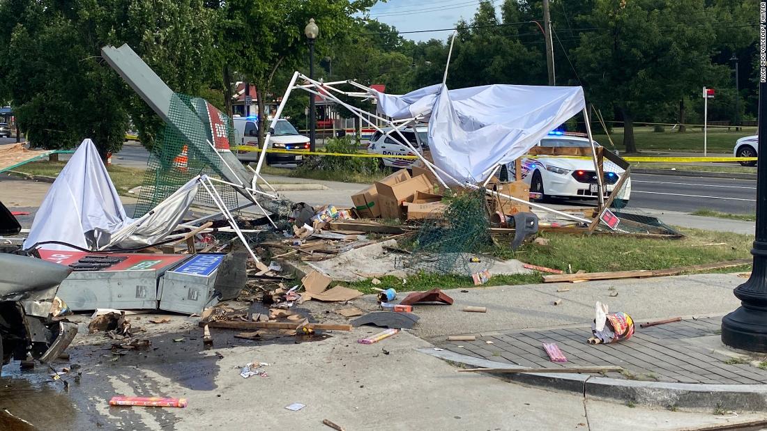 2 dead in Washington, DC after vehicle crashes into fireworks stand