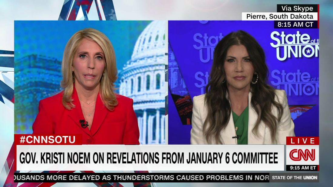 Gov. Kristi Noem won’t condemn Trump’s role in Jan. 6 – CNN Video