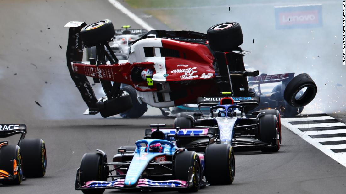 Carlos Sainz secures first F1 win at British Grand Prix after Zhou Guanyu survives dramatic fall