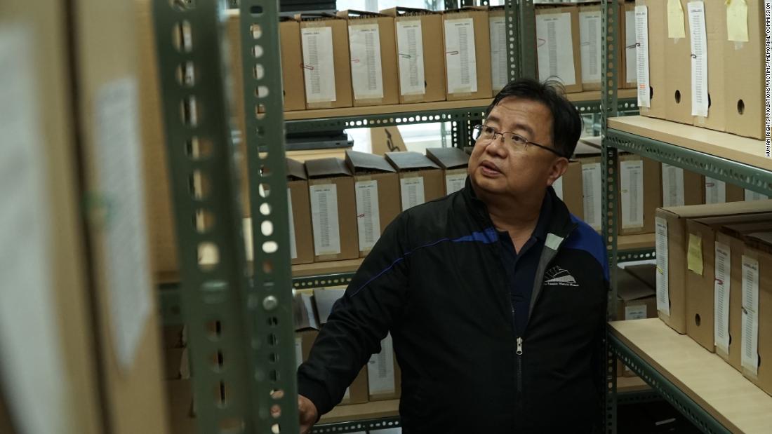 Filipino archivist Carmelo Crisanto, who runs the Human Rights Violations Victims&#39; Memorial Commission, is hoping to digitize the account of martial law survivors. (Source: Human Rights Violations Victims&#39;s Memorial Museum)