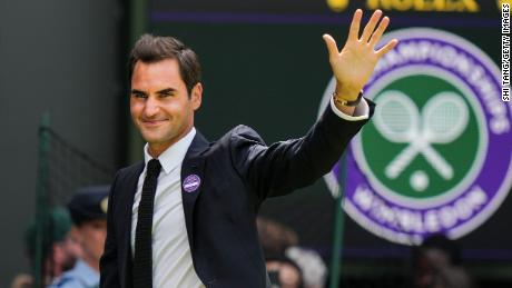 Roger Federer made an appearance at the Centre Court Centenary Celebration.