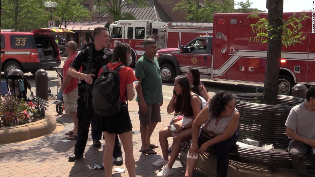 Police in Highland Park, Illinois, respond to shooting at Fourth of July event