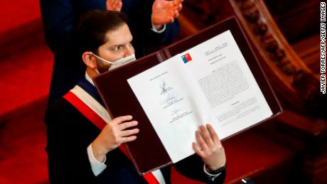 Chile&#39;s Constitutional Assembly presents proposal for new constitution to Chilean president