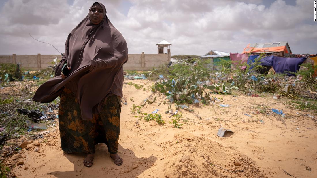 Camp leader Zamzam Mohammed is responsible for helping families, and burying their dead. 