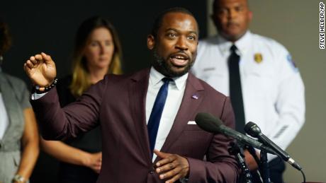 Richmond Mayor Levar Stoney speaks during a news conference on July 6, 2022.