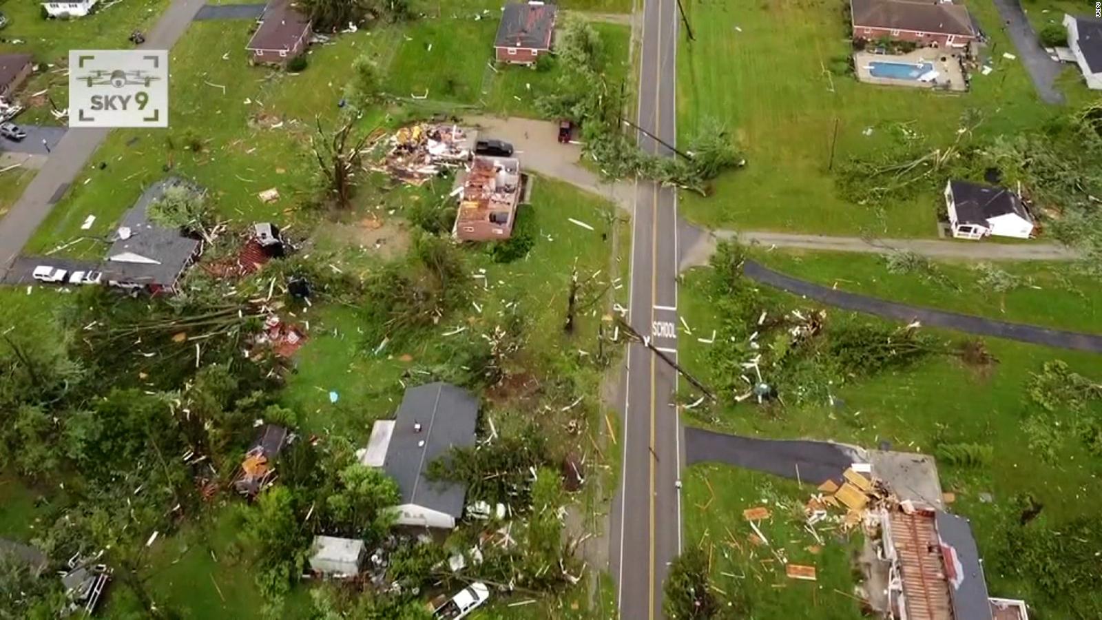 Possible tornado causes significant damage in Ohio town, displacing ...