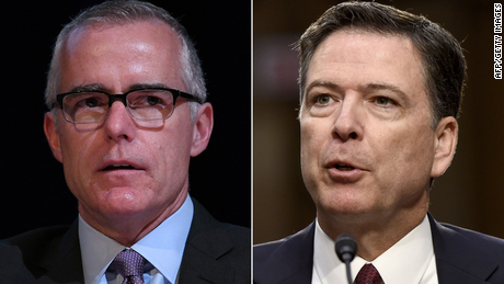 McCabe says an investigation should be launched into how he and Comey were selected for IRS audits