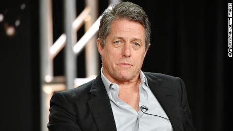 Hugh Grant, seen here at the 2020 Winter TCA Press Tour at The Langham Hotel in Pasadena California on January 15, 2020, had a little fun with the demonstrators outside of Parliment on Thursday. 