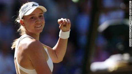 Rybakina derrotó a la ex campeona de Wimbledon Simona Halep el jueves. 