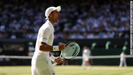 Novak Djokovic will contest his eighth Wimbledon final on Sunday. 
