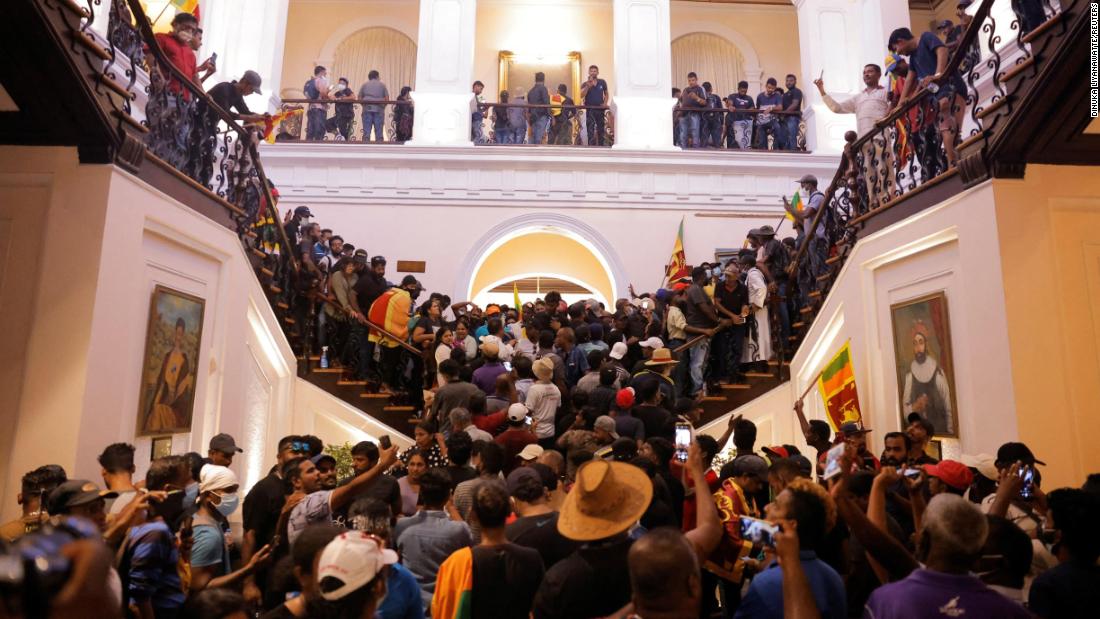 Photos: Protesters storm Sri Lankan President's House