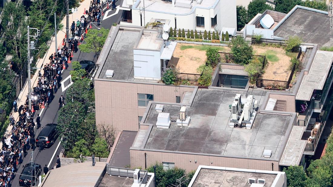 Abe&#39;s body was brought to his home in Tokyo on July 9.