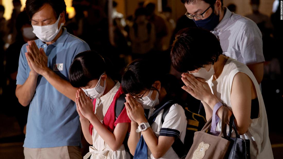 People offer prayers in Nara.