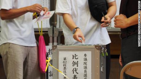 Japan votes in election billed as 'defense of democracy'  as police admit security 'problems'  during Shinzo Abe assassination
