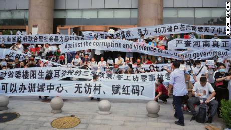 China is suppressing a mass protest by bank depositors demanding the return of their lifetime savings
