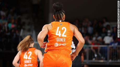 Players wore Griner jerseys in the second half.
