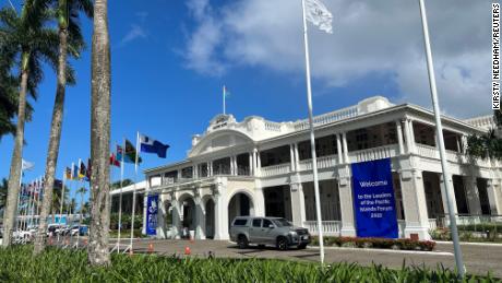 This year's Pacific Island Forum is hosted by the Grand Pacific Hotel in Suva, Fiji.