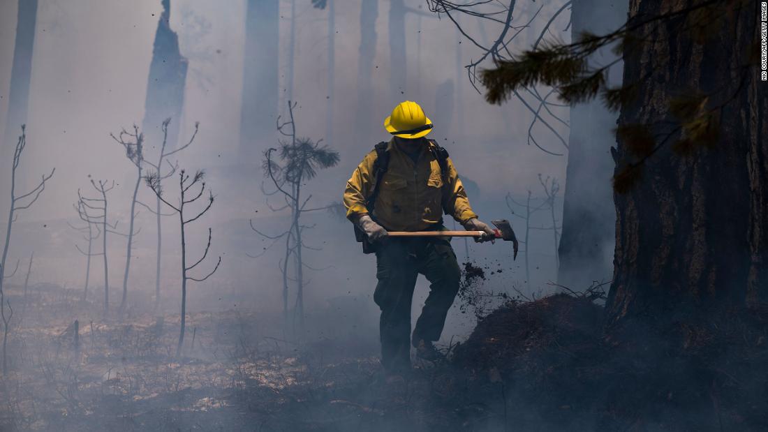 Firefighters are gaining ground in the fight to protect Yosemite's giant sequoias. But the weather is not helping