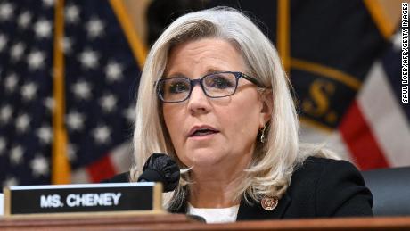 US Representative Liz Cheney speaks at the opening of a hearing on &quot;the January 6th Investigation,&quot; on Capitol Hill on July 12, 2022, in Washington, DC. - The House committee probing the 2021 assault on the US Capitol is examining connections between associates of former US President Donald Trump and far right-wing extremist groups at its seventh hearing on Tuesday. (Photo by SAUL LOEB / AFP) (Photo by SAUL LOEB/AFP via Getty Images)