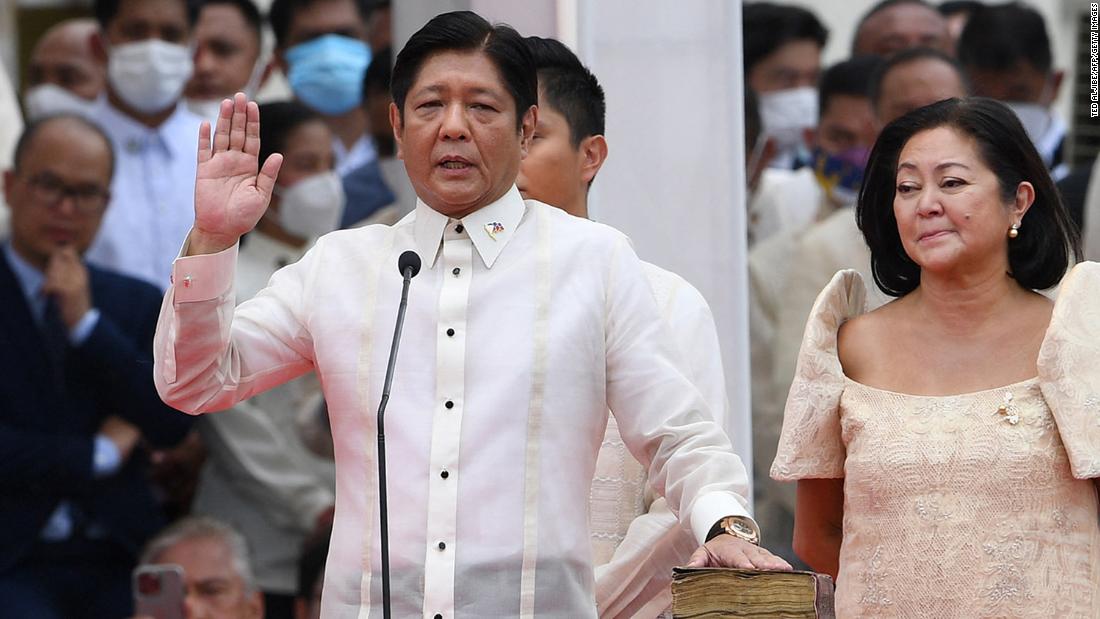 Ferdinand &quot;Bongbong&quot; Marcos Jr. takes the oath as the new President of the Philippines on June 30, 2022.
