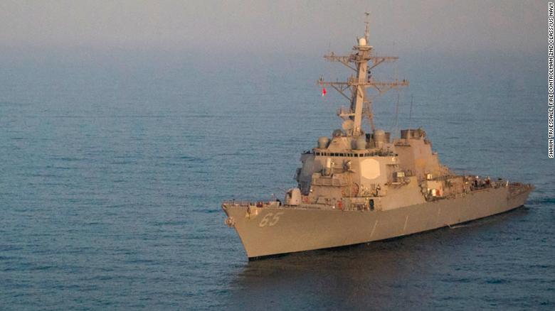 US Navy destroyer performs freedom of navigation exercise in South China Sea