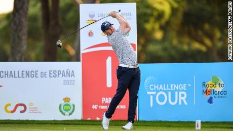 Ford shoots from the tee at the Challenge de Espana in Cadiz, Spain in May.