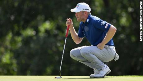 Ford lines up and hits his 14th green during the Italian Open Challenge Championships in Viterbo, Italy, in July.