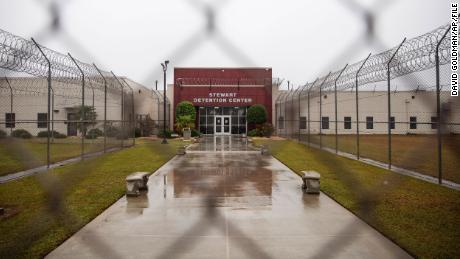 The Stewart Detention Center as seen through its front gate on November 15, 2019.