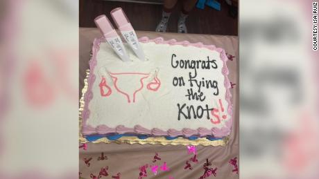 Ruiz ordered this cake for his party and changed its message.