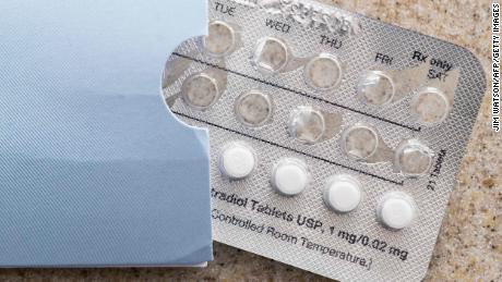 Birth control pills over the counter on July 6, 2022 in Centerville, Maryland. 